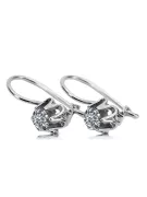 Sterling silver 925 925 Zircon earrings vec013s Russian Soviet USSR Vintage craft Art Deco style